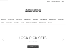 Tablet Screenshot of lockpicktools.com